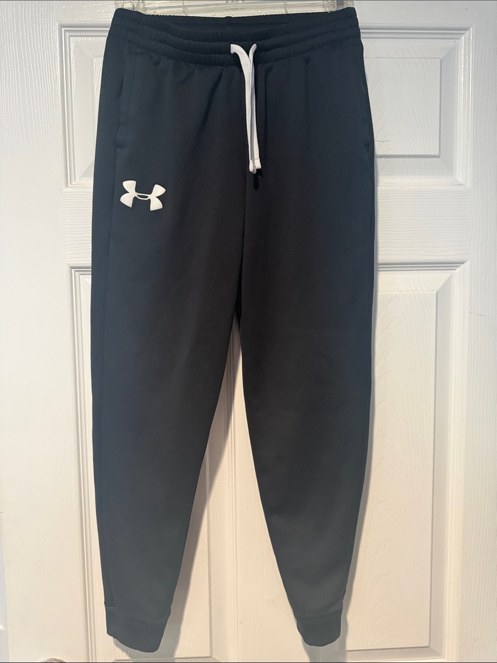 Under Armour Black Jogger Sweatpants with White Logo